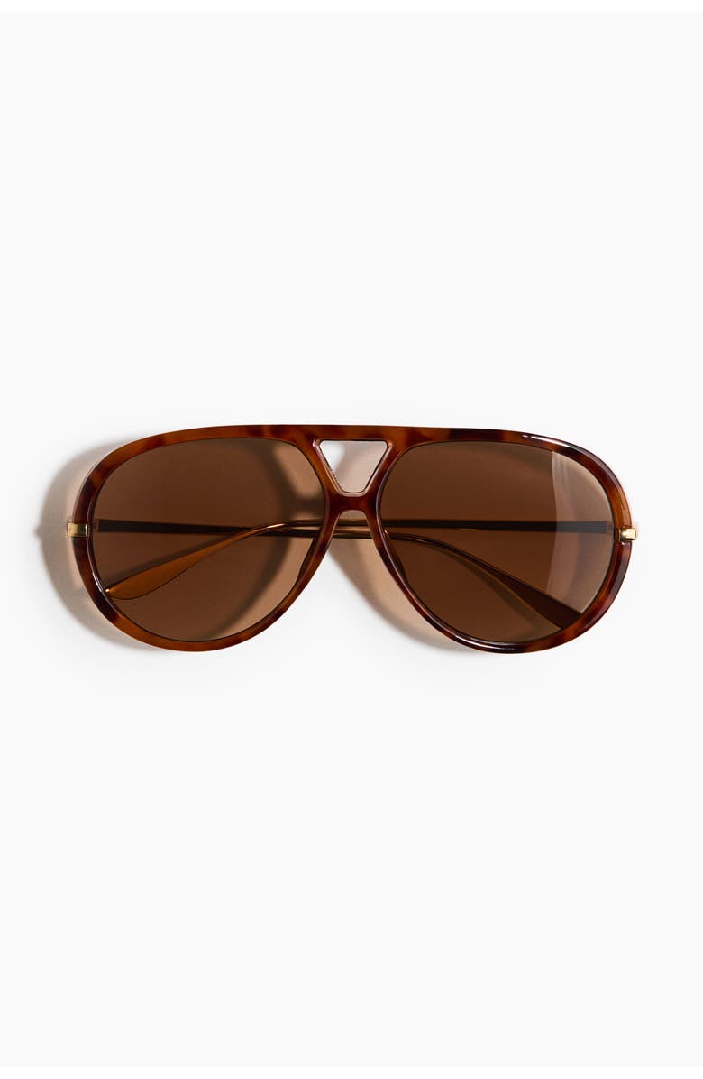 H&M Aviator-style Sunglasses, Main, color, Brown/Tortoiseshell Pattern