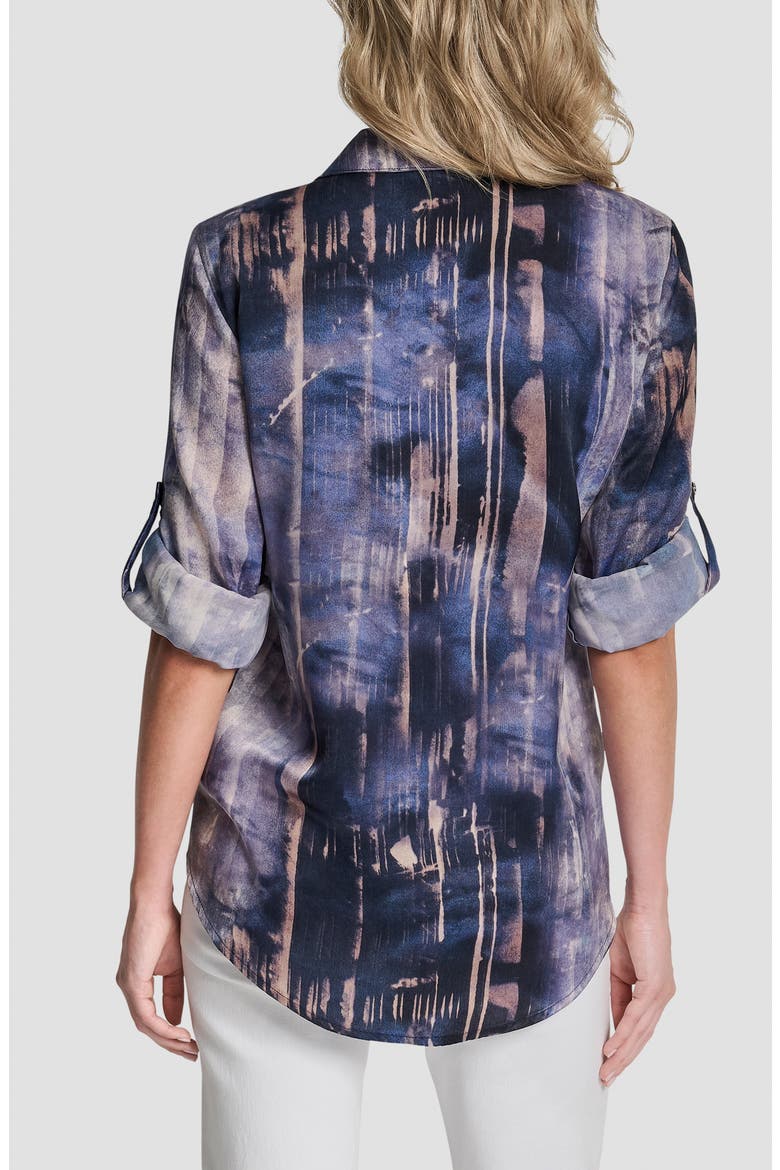 Abstract Print Roll-Tab Sleeve Button-Up Shirt, Alternate, color, HUDSON LIGHTS