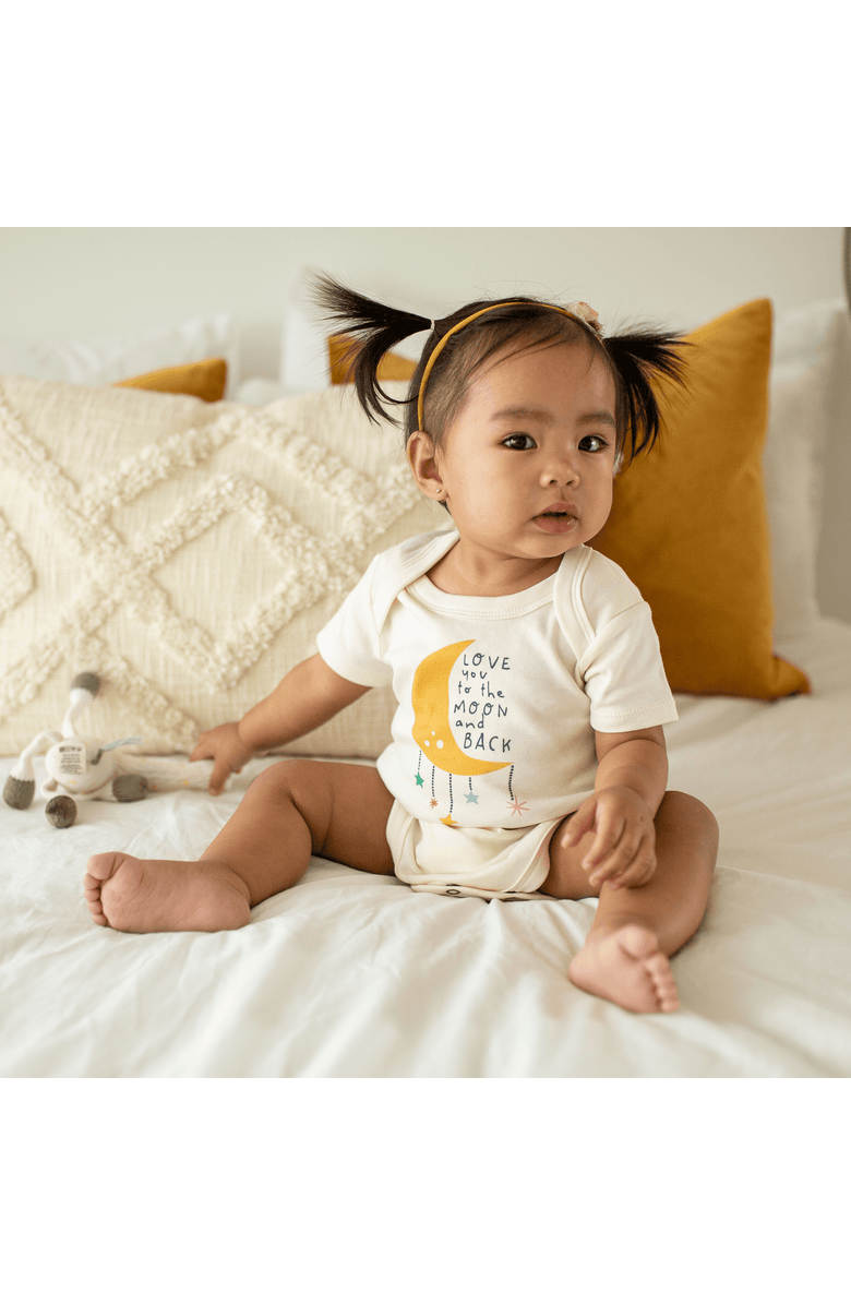 Finn + Emma Organic Baby Graphic Bodysuit | Moon and Back, Alternate, color, Off White