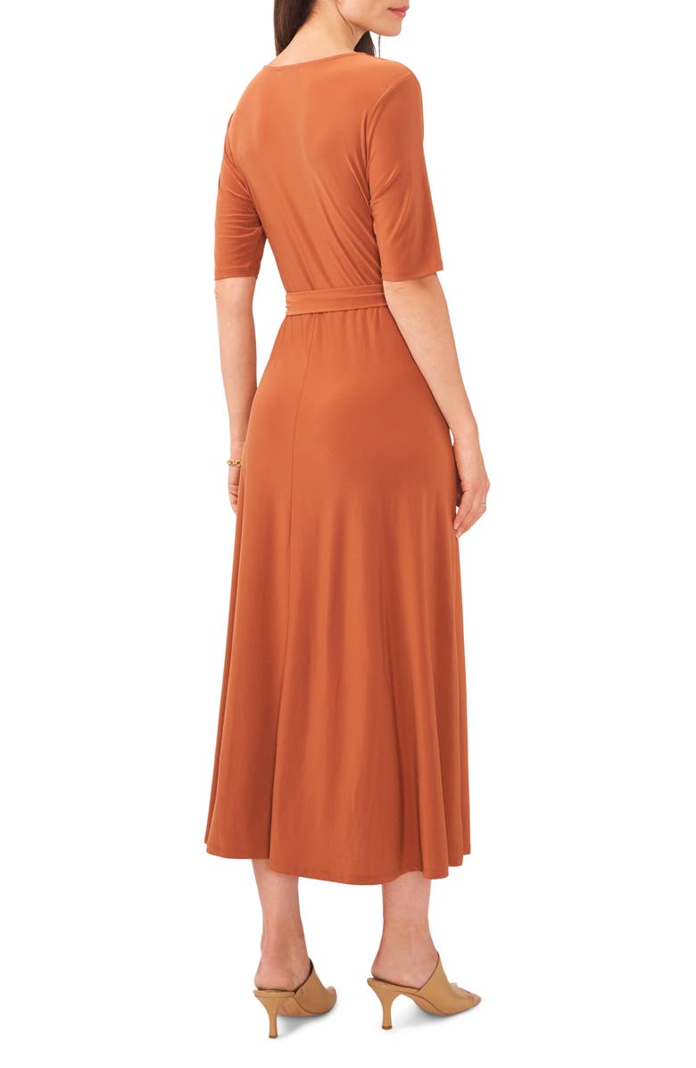 Chaus Tie Belt Midi Dress, Alternate, color, Pumpkin Spice