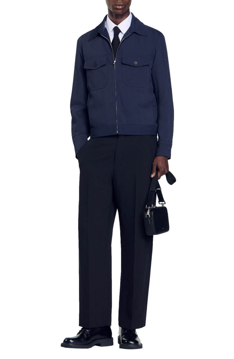 SANDRO Antoine Zip-Up Jacket, Alternate, color, 