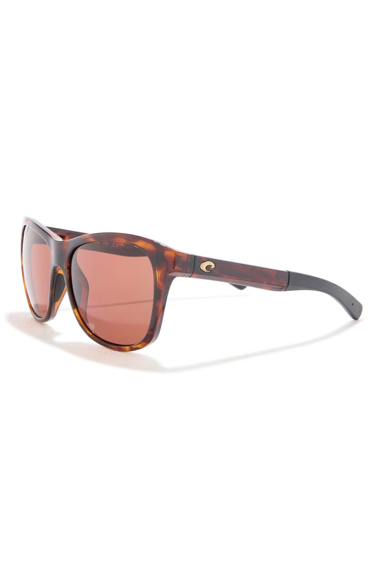 56mm Rectangular Sunglasses, Alternate, color, COPPER