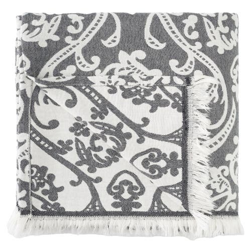Olive And Linen Olive & Linen Simla Blanket In Gray