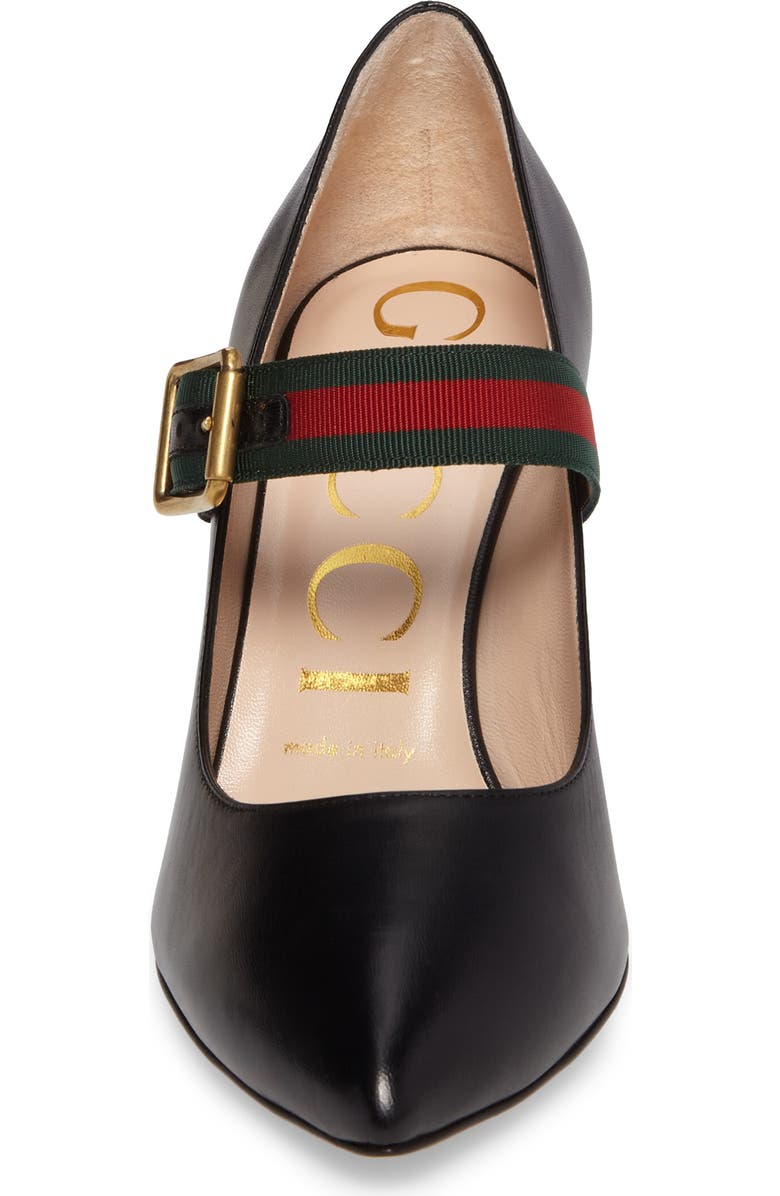 Gucci Mary Jane Pointed Toe Pump, Alternate, color,