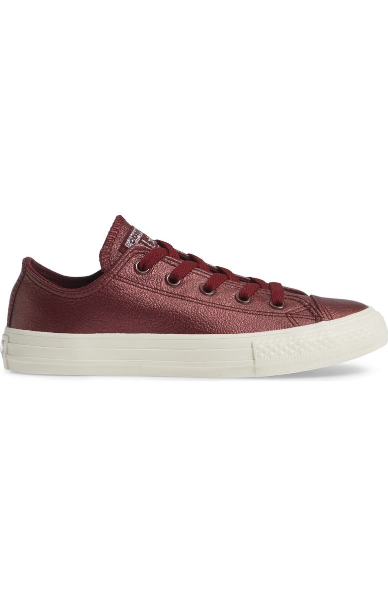 Converse Chuck Taylor<sup>®</sup> All Star<sup>®</sup> Metallic Faux Leather Ox Sneaker, Alternate, color,