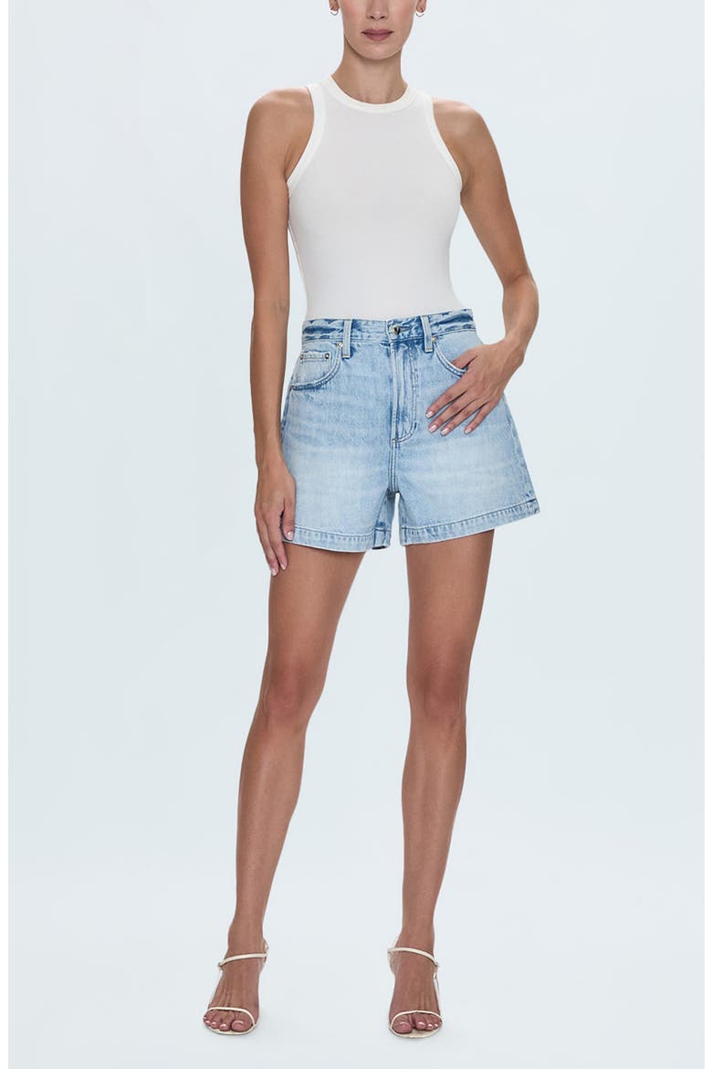 Saige High Waist Denim Shorts, Alternate, color, BERKELEY