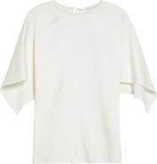 Stella McCartney Handkerchief Sleeve Satin Top