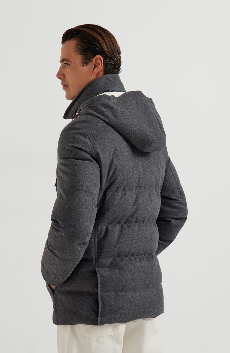 Brunello Cucinelli Wool down jacket, Alternate, color, Grey