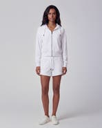 Lords of Harlech Womens Cropped Terry Toweling Zip Hoodie