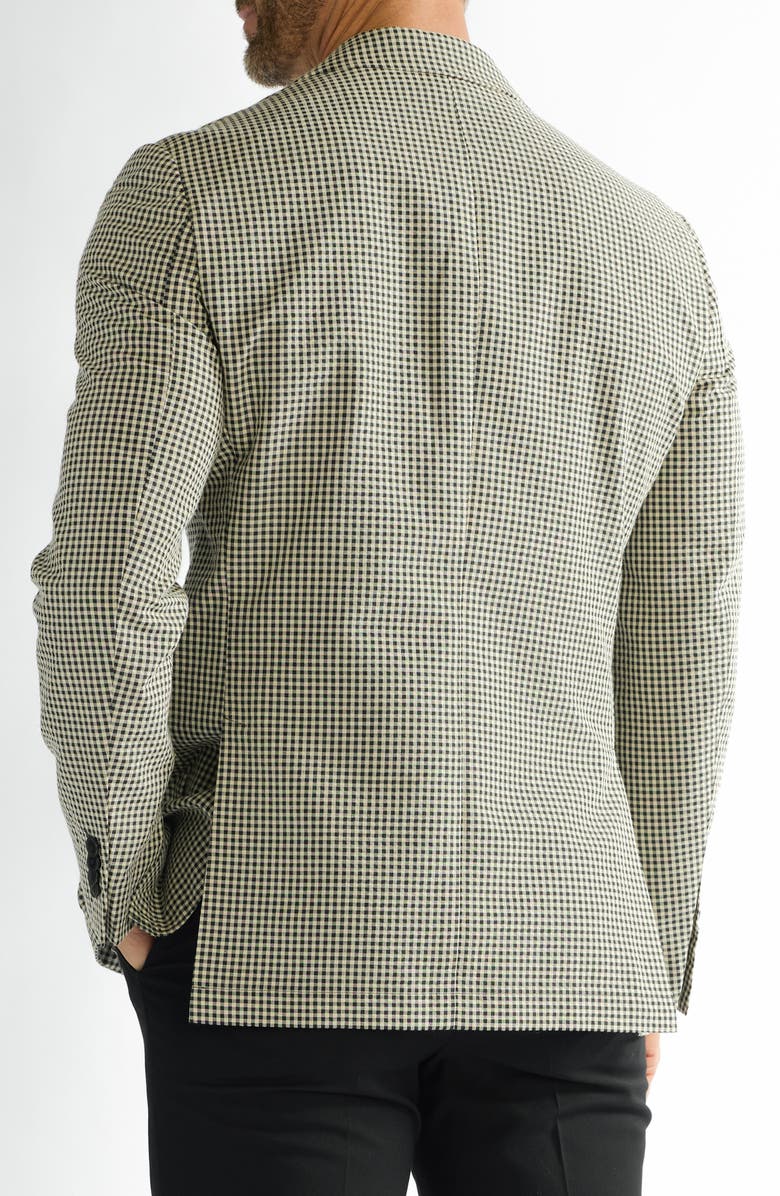 SAVILE ROW CO Gatona Seersucker Sport Coat, Alternate, color, Black/Cream Check