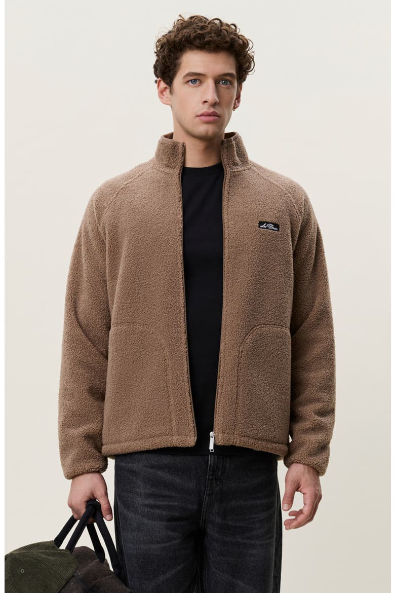 Patch Teddy Jacket, Alternate, color, CARIBOU