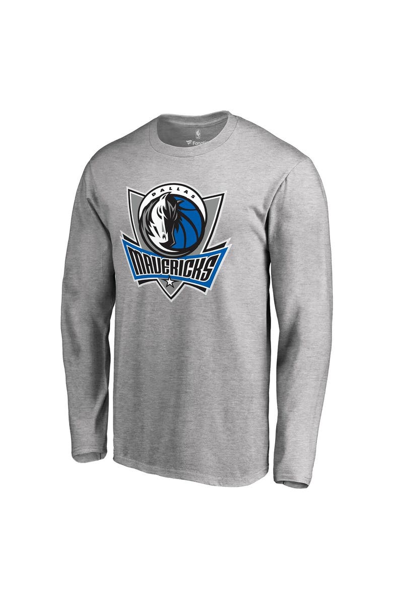 FANATICS Men's Fanatics Branded Luka Doncic Heather Gray Dallas Mavericks Backer Long Sleeve T-Shirt, Alternate, color, 