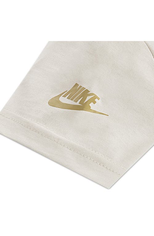 Nike Kids' Split Futura T-shirt & Shorts Set In Parachute Beige