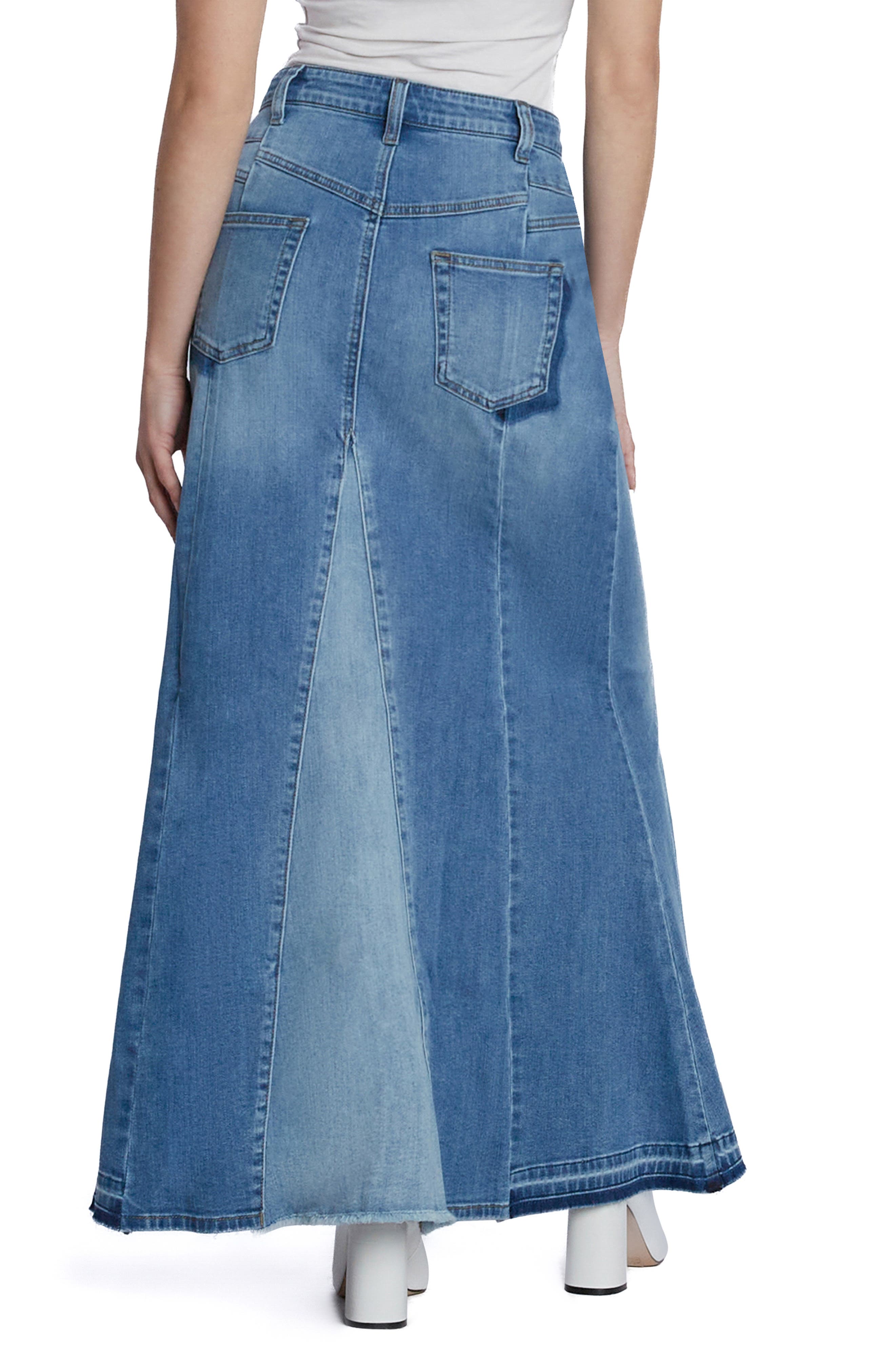 Bliss Flare Denim Maxi Skirt - image 2