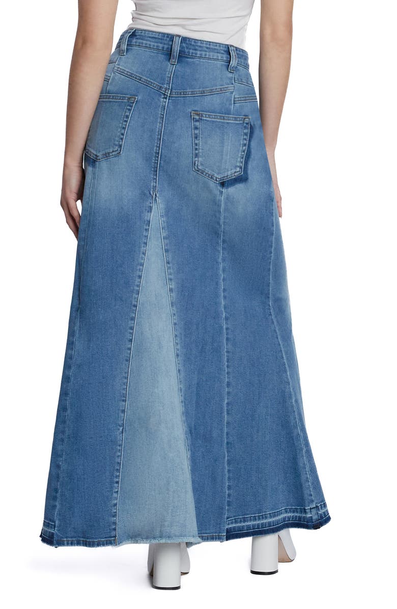 Wash Lab Denim Bliss Flare Denim Maxi Skirt, Alternate, color, Spark Blue
