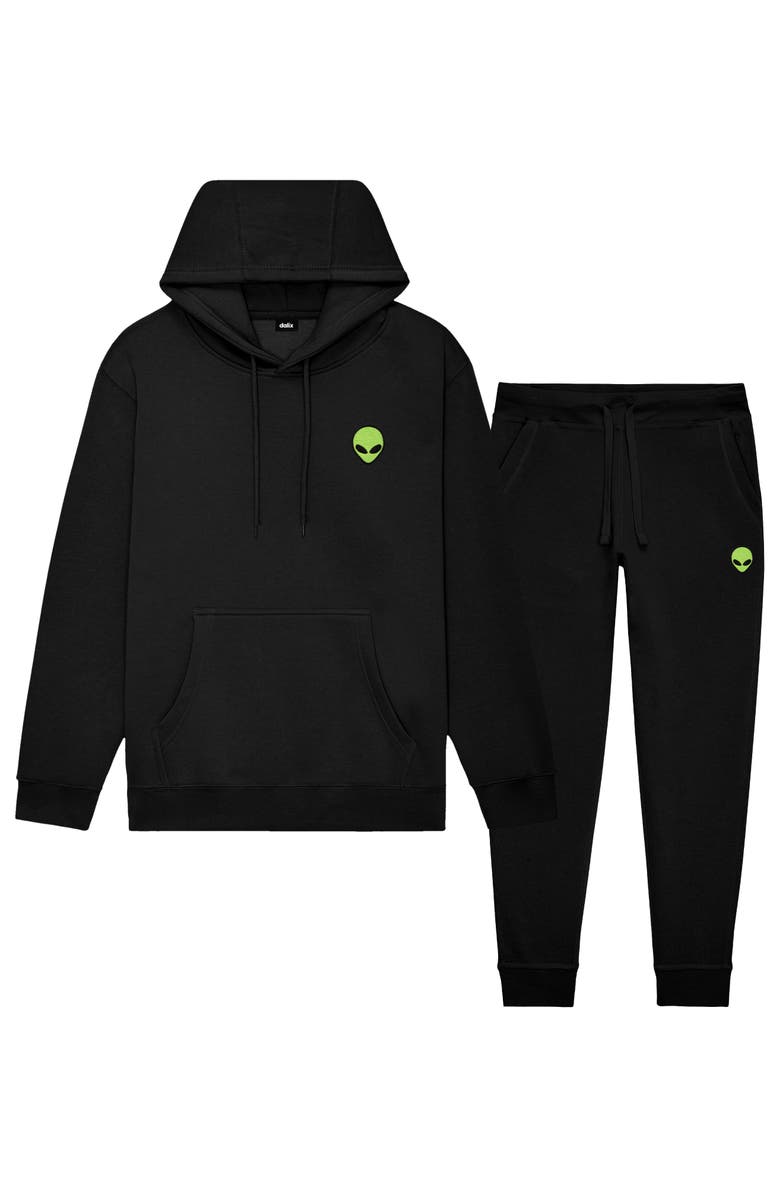 Dalix Alien All Day Sweatsuit, Main, color, Black