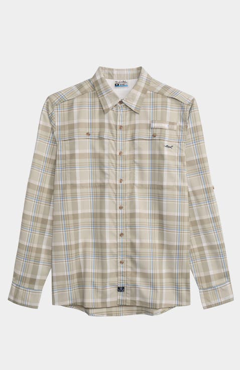 Breezers Long Sleeve Button Down Performance Shirt