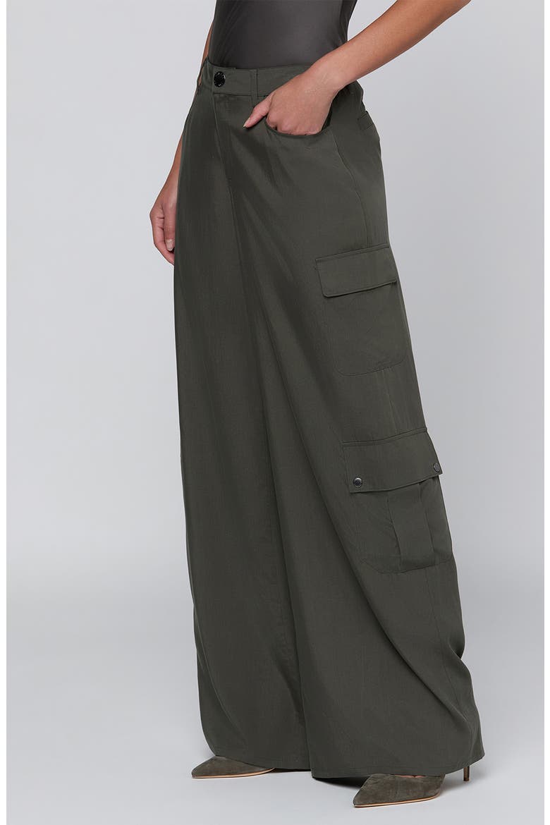 Isolde High Waist Wide Leg Cargo Pants, Alternate, color, ASH OLIVE