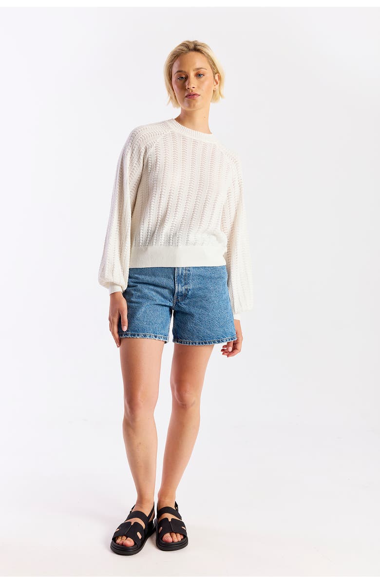 WISPR Stitch Raglan Crew Neck Sweater, Alternate, color, Ivory