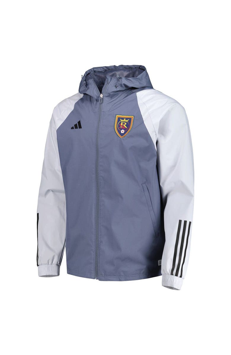 adidas Men's adidas Charcoal Real Salt Lake All-Weather Raglan Hoodie Full-Zip Jacket, Alternate, color, 