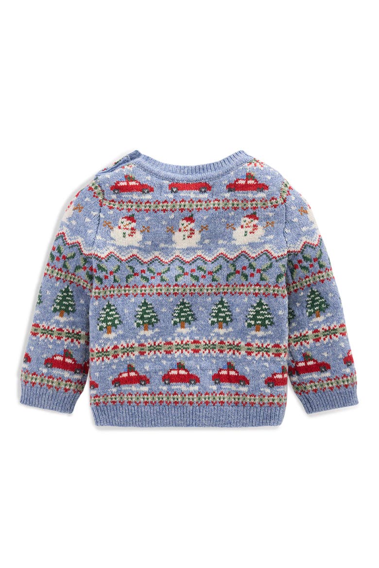 Fair Isle Sweater, Alternate, color, GLACIER BLUE FESTIVE FAIR ISLE