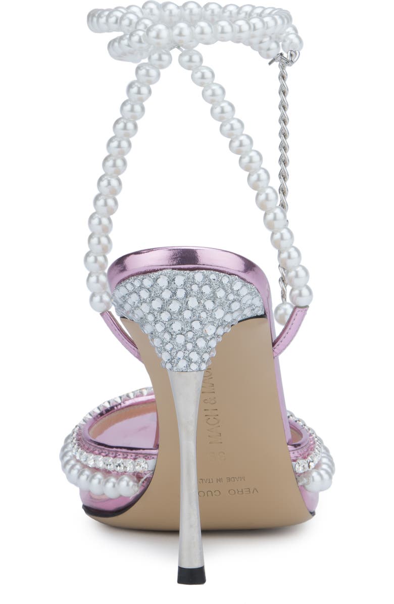 Mach & Mach Diamond of Elizabeth Imitation Pearl Pointed Toe Pump, Alternate, color,