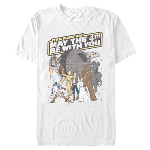 Men's Star Wars Main Cast Fourth Day  Graphic T-Shirt