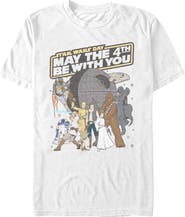 Star Wars Men's Star Wars Main Cast Fourth Day  Graphic T-Shirt