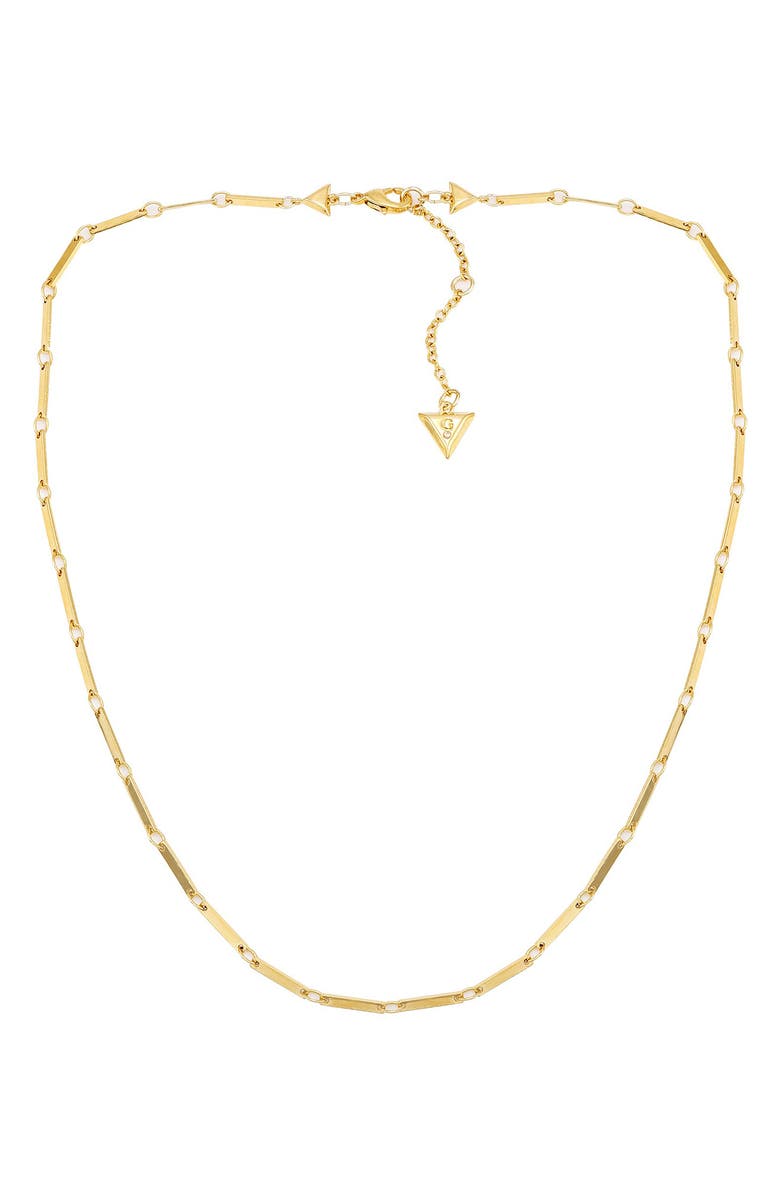 GUESS Flat Chain Necklace, Main, color, Goldtone