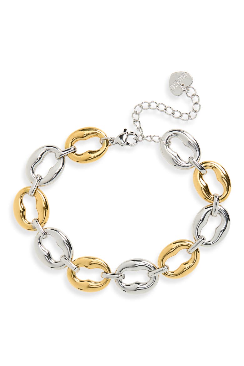 Ollie Link Bracelet, Main, color, SILVER / GOLD