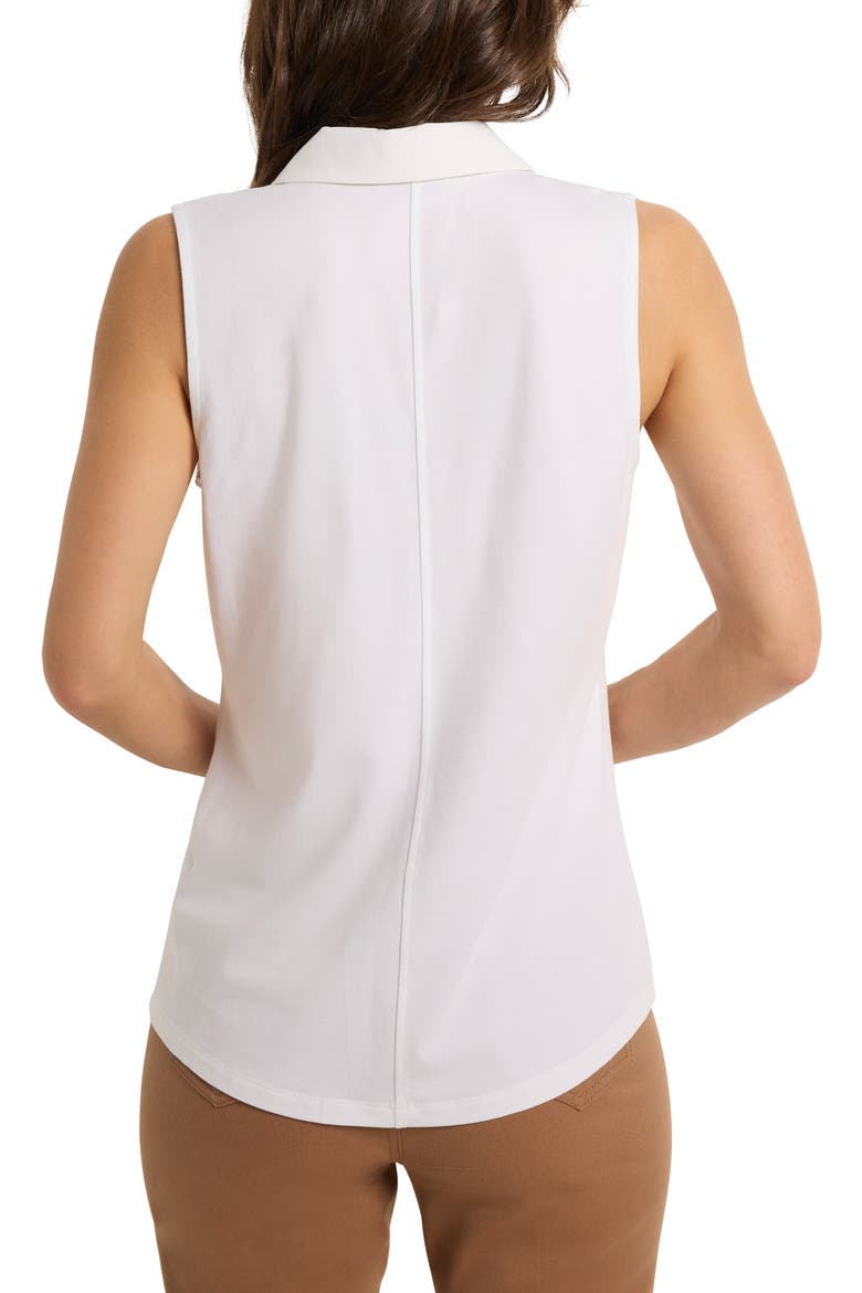 Easy Collar Mixed Media Tank, Alternate, color, PAPER WHITE