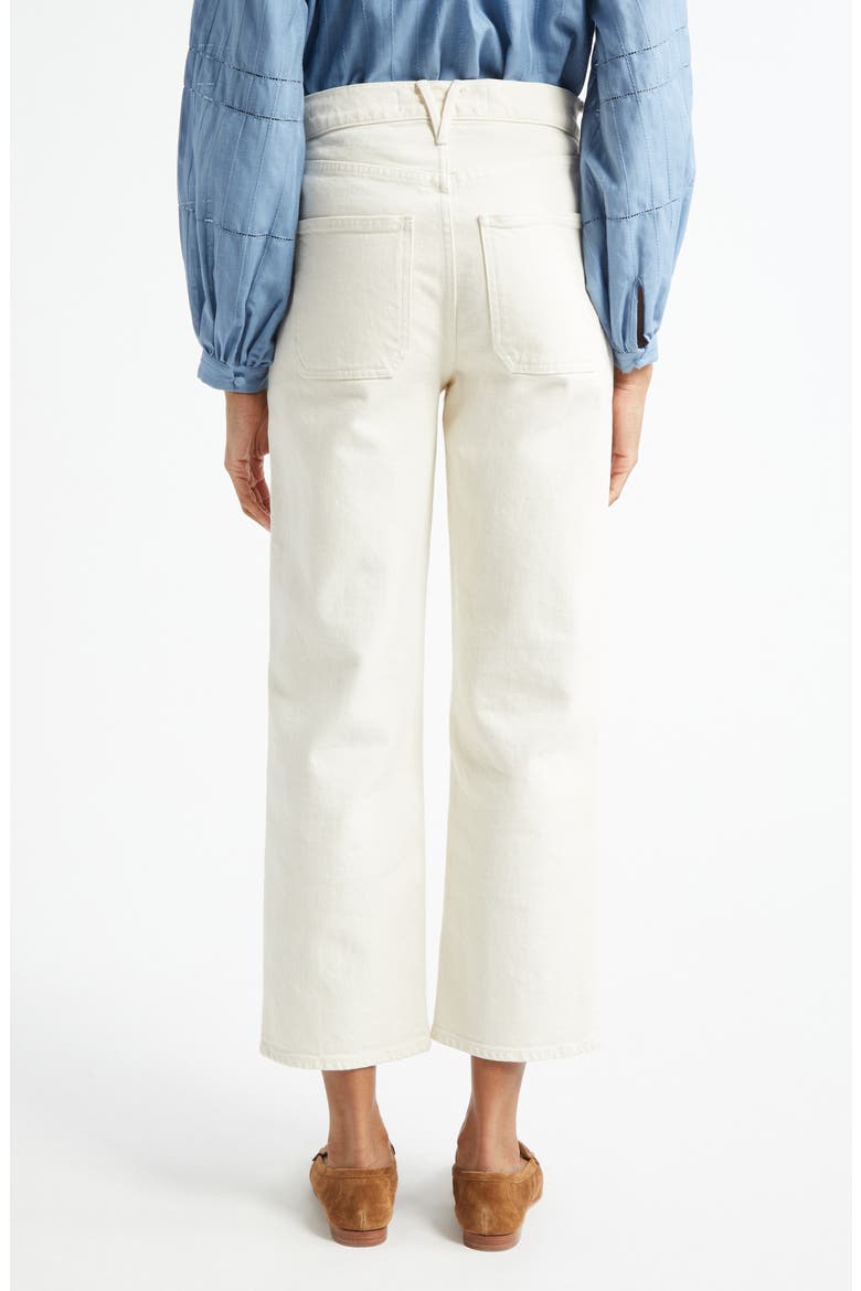 Crosbie High Waist Crop Wide Leg Jeans, Alternate, color, ECRU