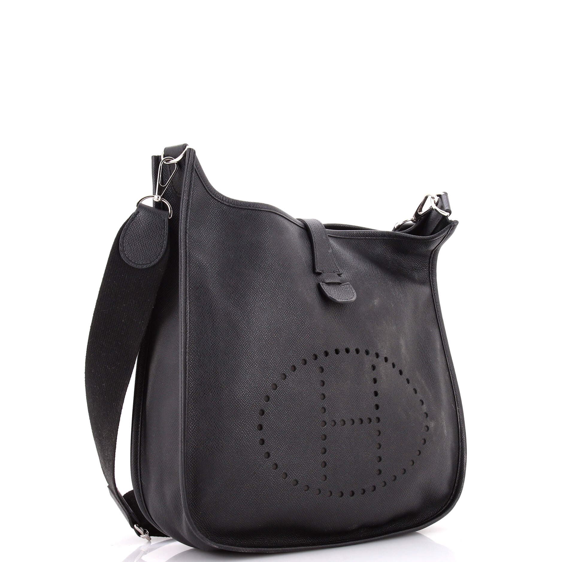 Pre-Owned Hermes Evelyne Bag Gen III Epsom GM, Alternate, color, Noir