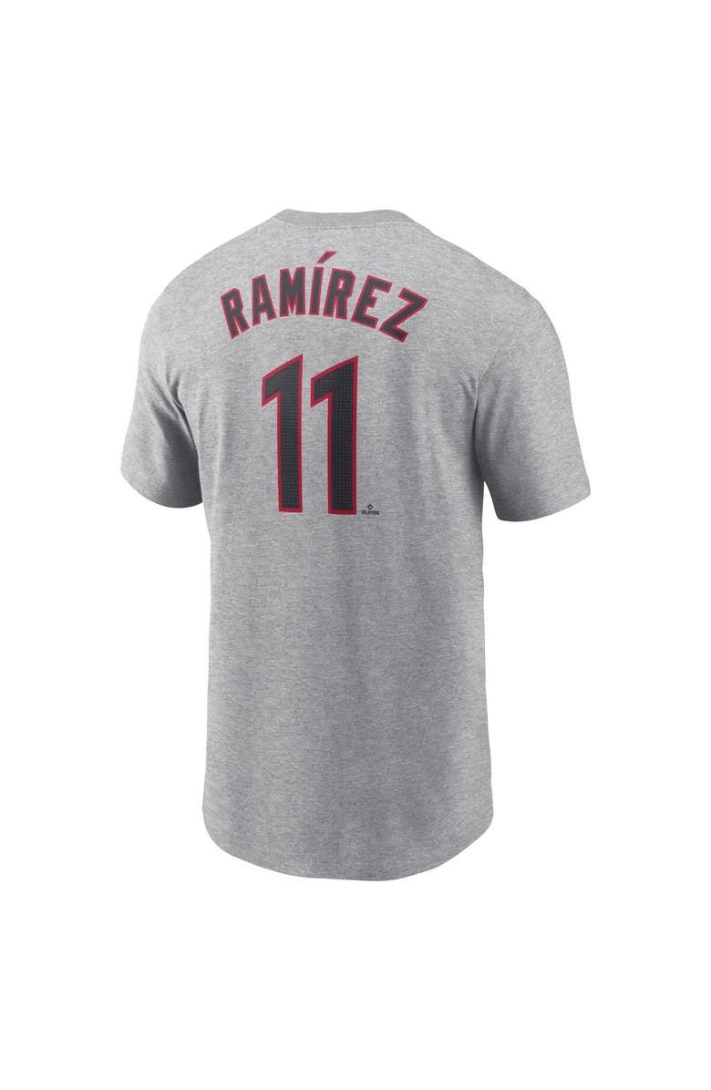Nike Men's Nike José Ramírez Gray Cleveland Guardians Fuse Name & Number T-Shirt, Alternate, color, Gray