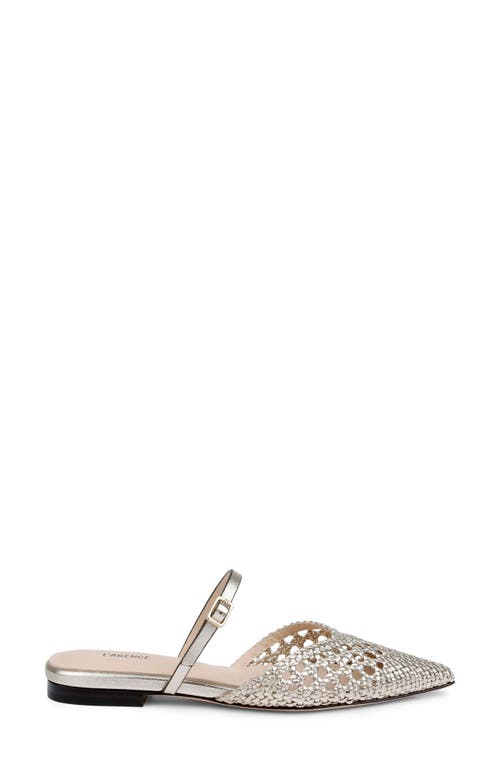 L Agence L'agence Jacklyn Mary Jane Pointed Cap Toe Mule In Gold