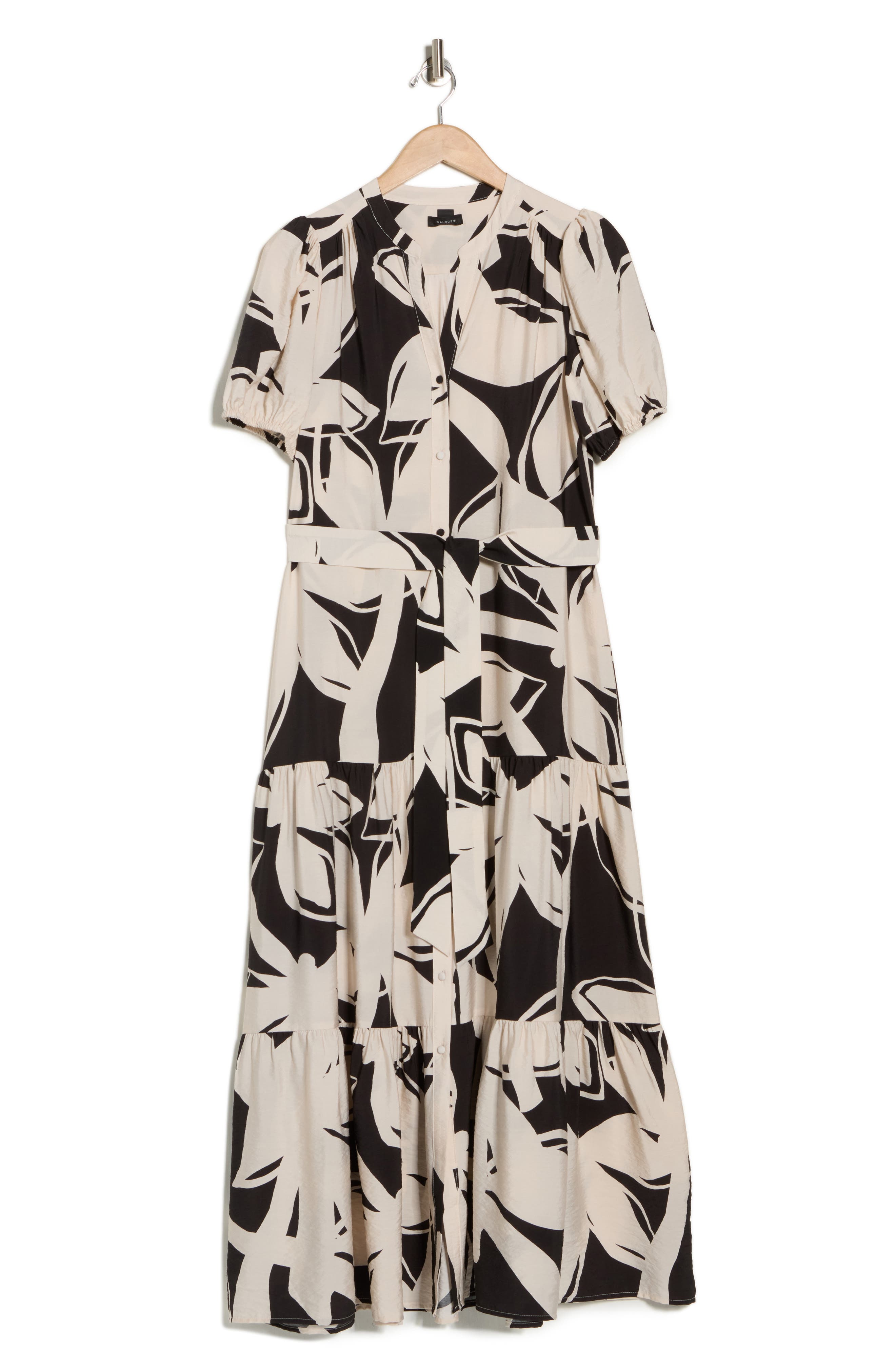 Halogen® Print Belted Maxi Dress