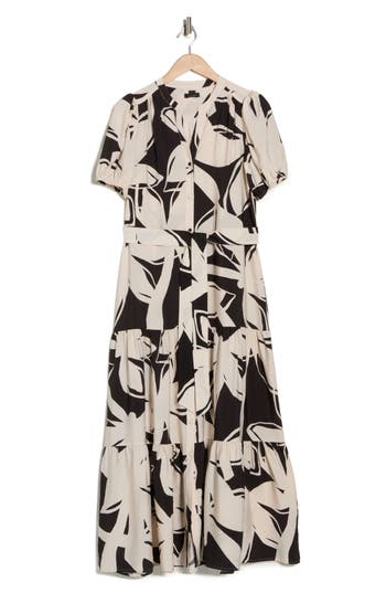 Halogen ® Print Belted Maxi Dress In Black