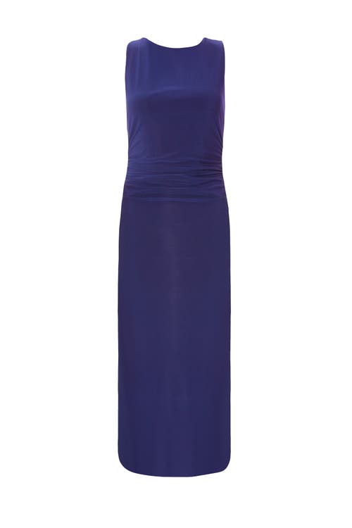 Quiz Cowl Back Ity Maxi Dress In Indigo