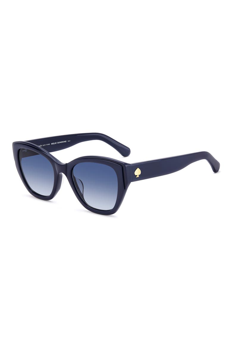 yolanda 51mm gradient cat eye sunglasses, Alternate, color, BLUE/ DARK BLUE
