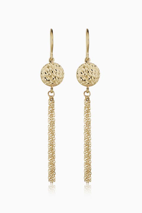 14K Yellow Gold Naples Drop Earrings
