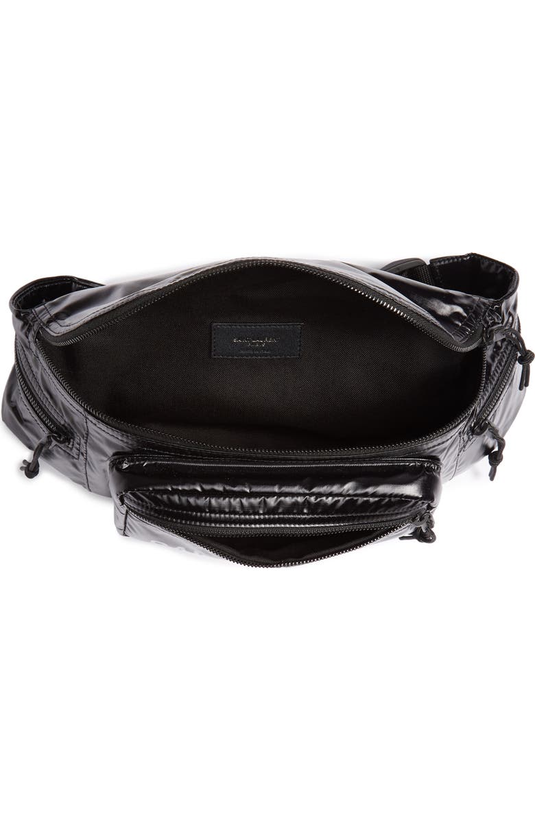 Saint Laurent Logo Nylon Belt Bag, Alternate, color,