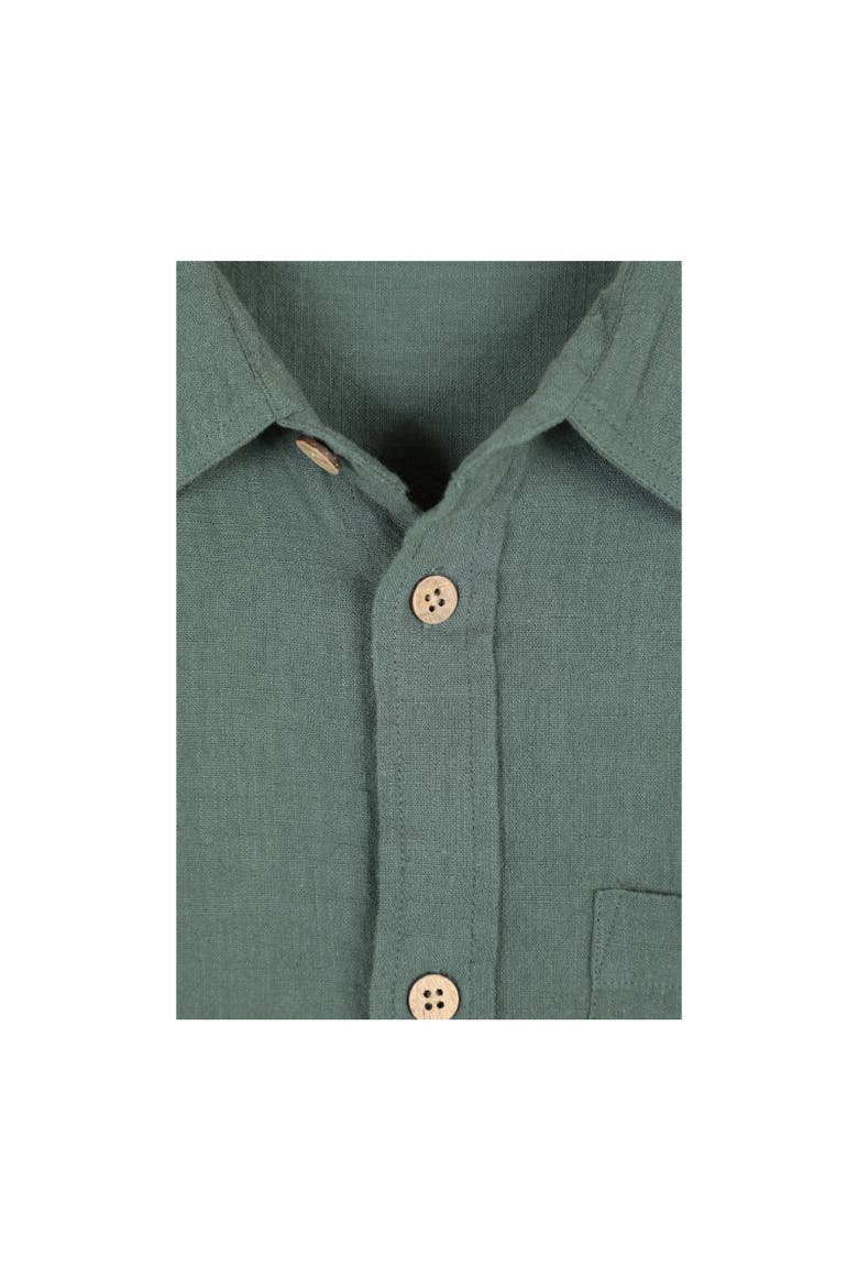 Palm Textured Short-Sleeved Shirt, Alternate, color, Green