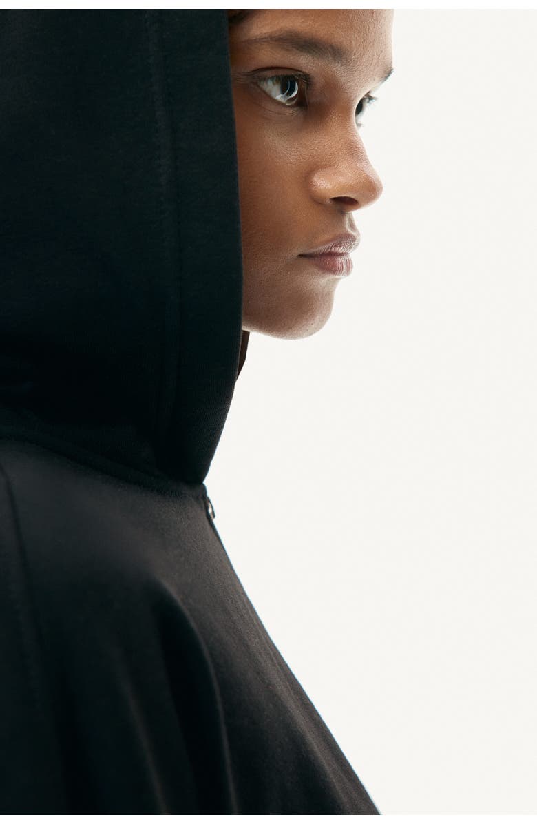 H&M Short Zip-through Hoodie, Alternate, color, Black
