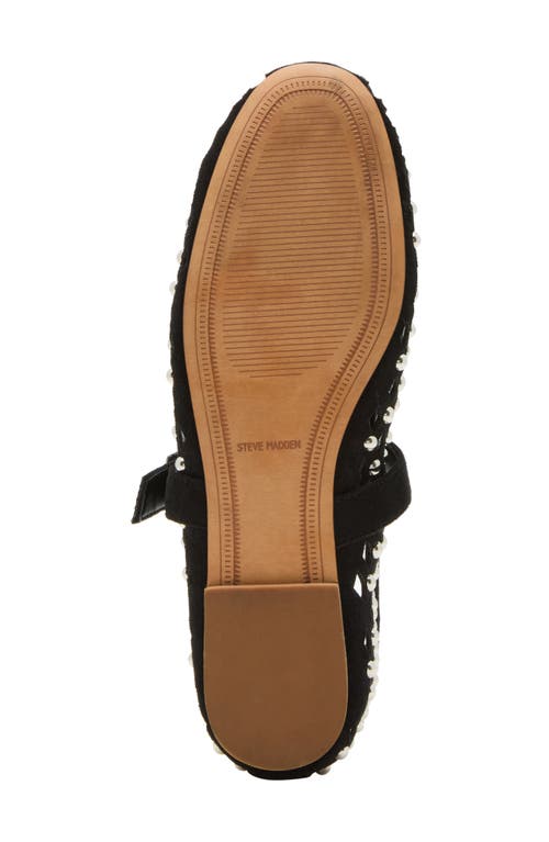 Steve Madden Dreaming Mary Jane Flat In Black Stud
