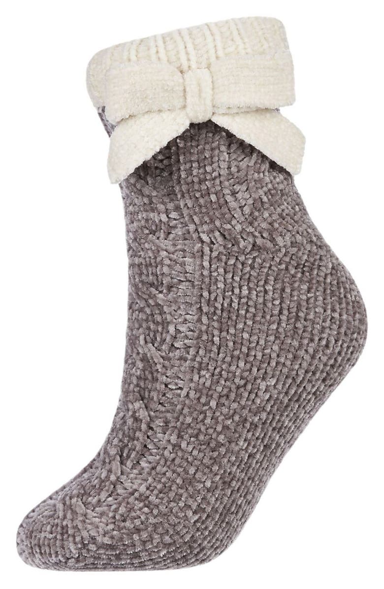 MeMoi Cozy Ballerina Plush Slipper Socks, Main, color, 