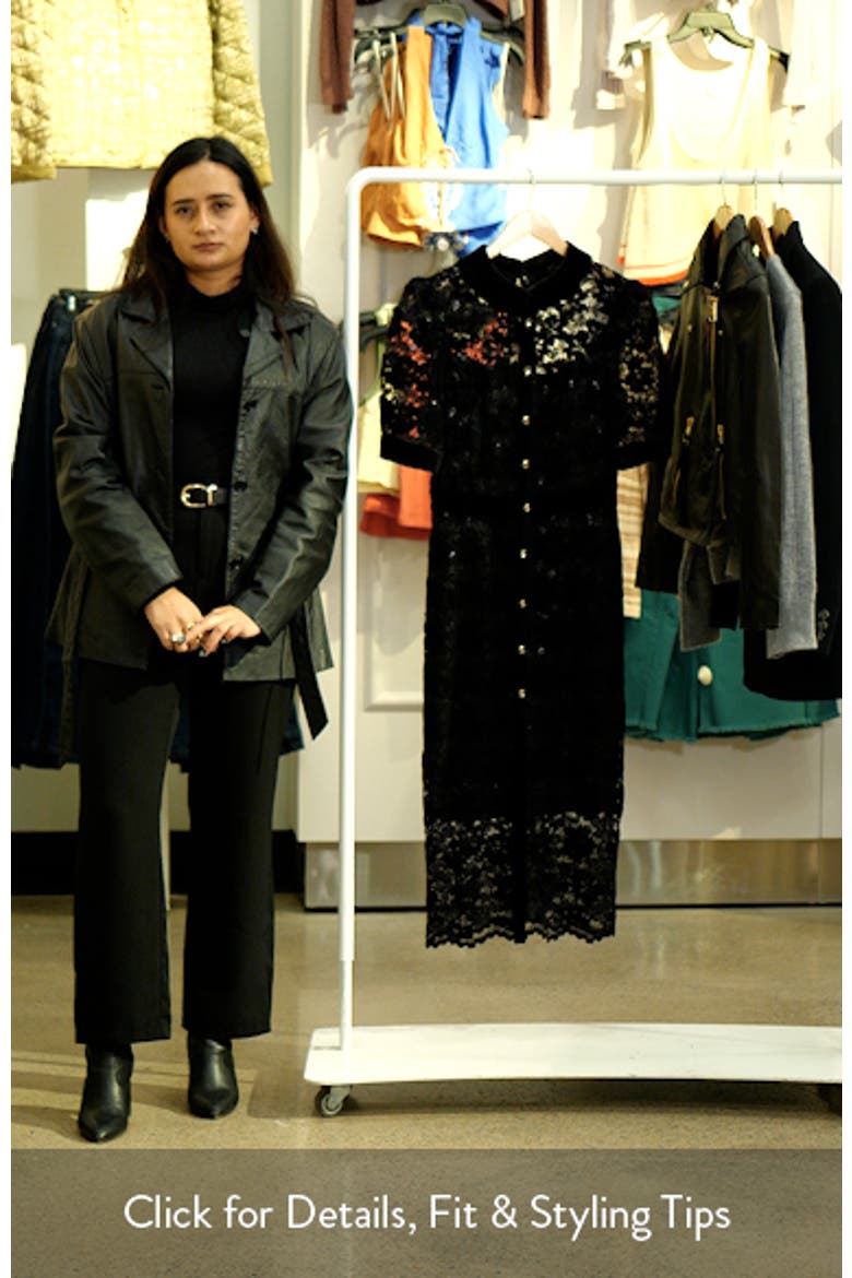 Metallic Lace & Velvet Shirtdress video