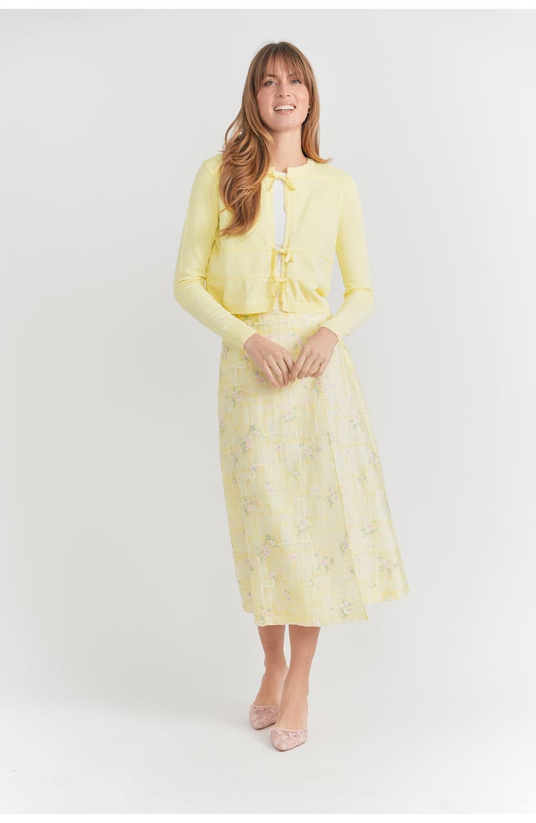 Aspect Embroidered Side Tie A-Line Skirt, Alternate, color, Pink