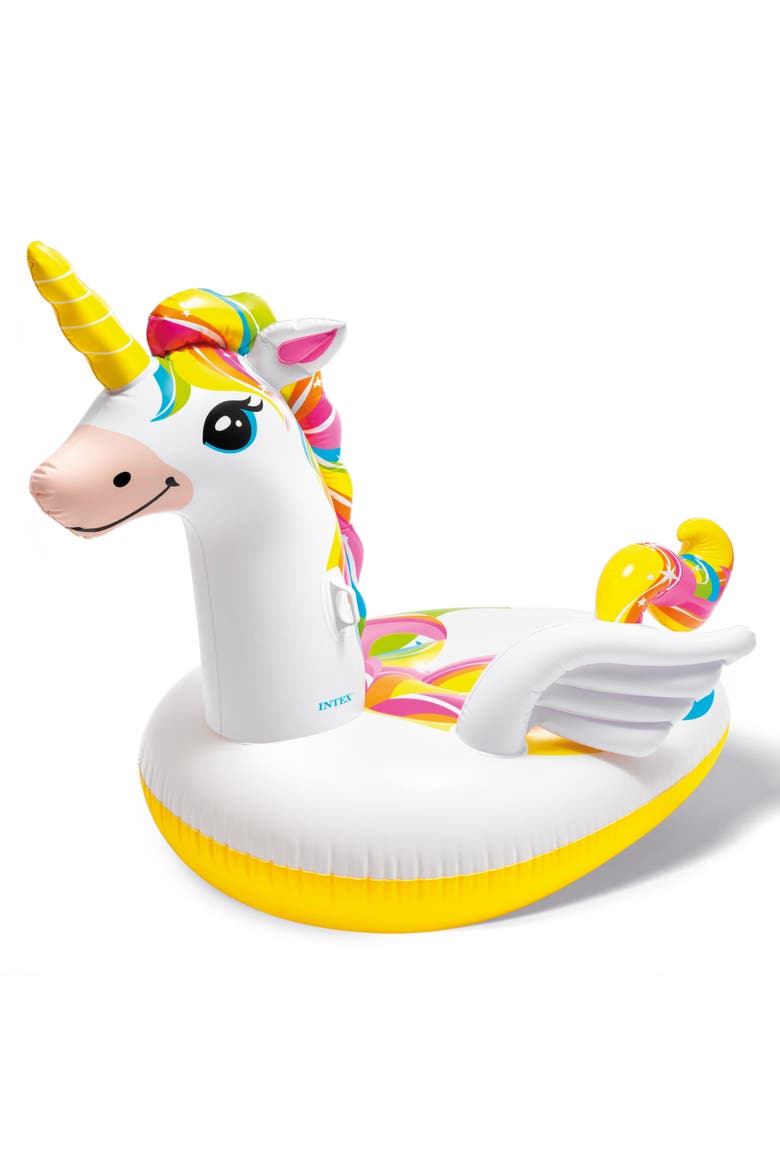 Mega Unicorn 99" x 64" x 57" Inflatable Pool Island Float, Main, color, Multicolored