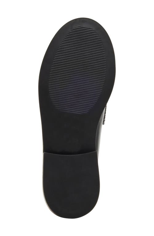 Steve Madden Madison Penny Loafer In Black/white Leather