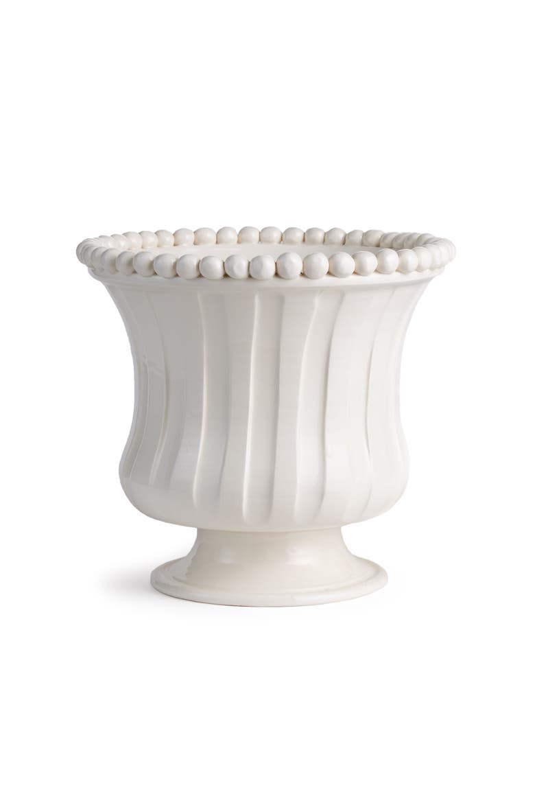 Coletta Petite Flared Vase, Main, color, White
